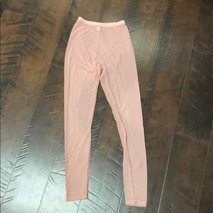 A pair of mesh tights